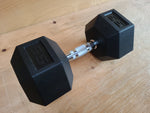 55 LB Rubber Hex Dumbbell