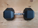 55 LB Rubber Hex Dumbbell