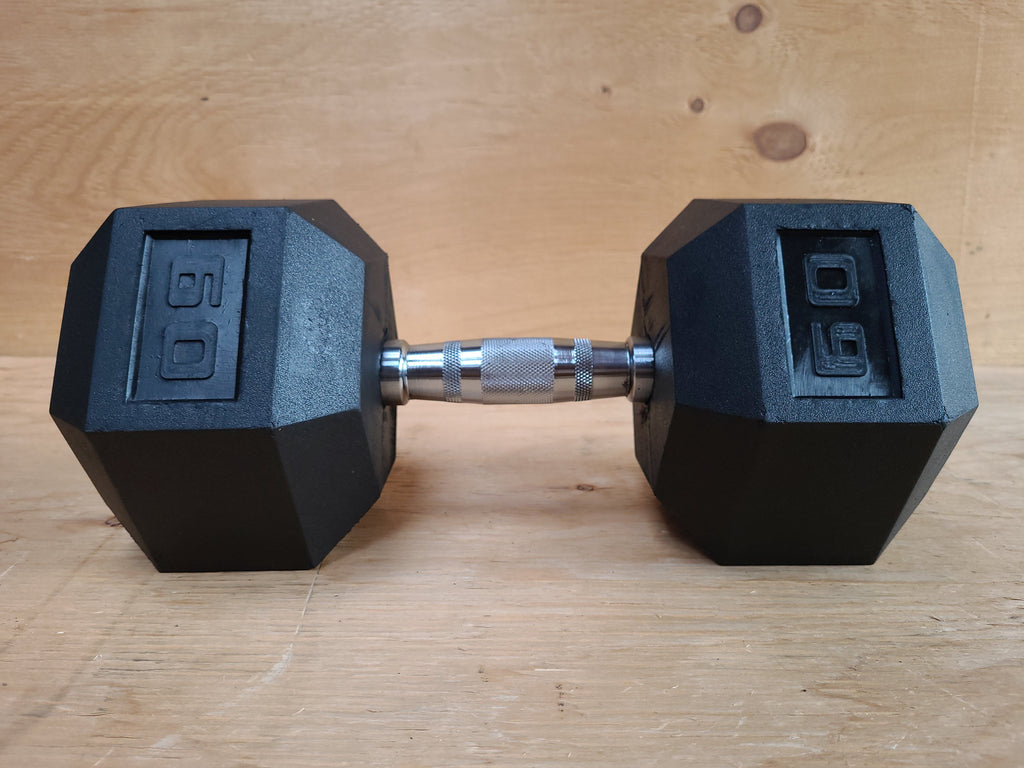 60 lb 2024 rubber hex dumbbells