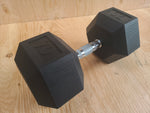 70 LB Rubber Hex Dumbbell